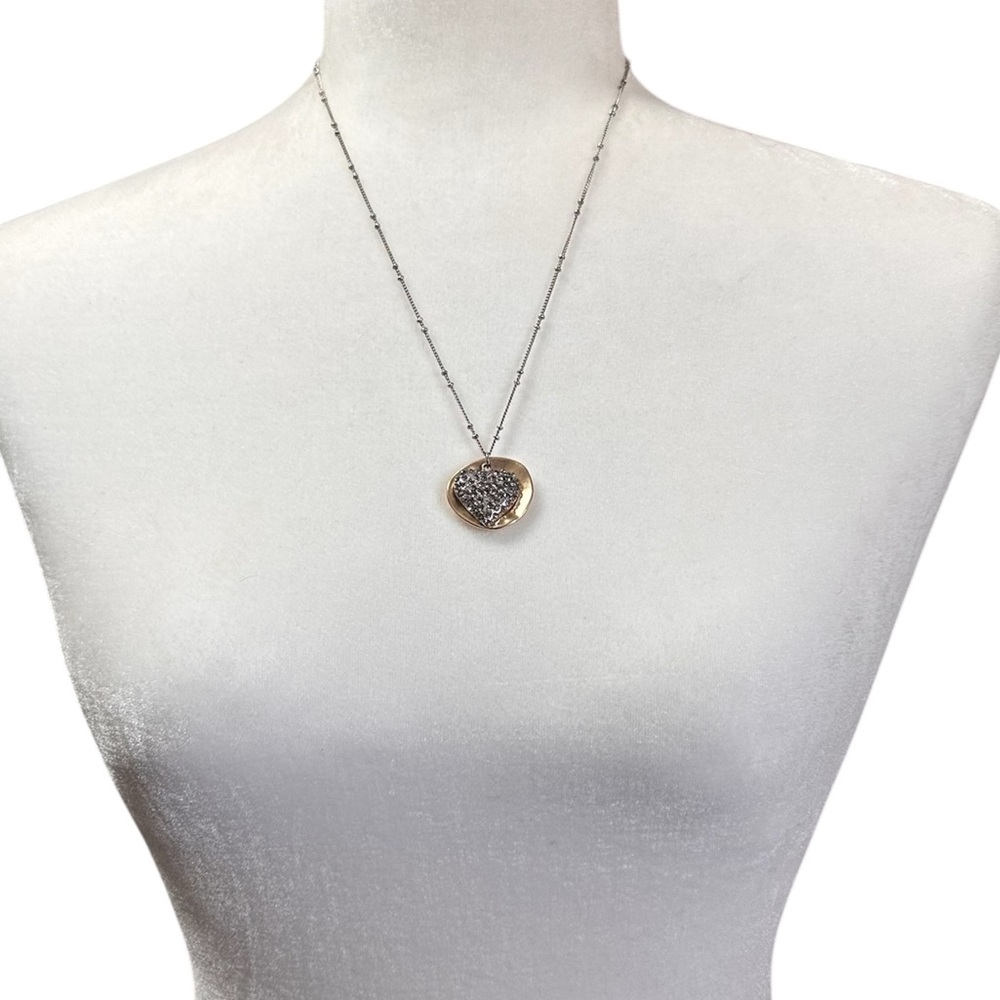 J. Jill Very Pretty Pave Heart Pendant Necklace